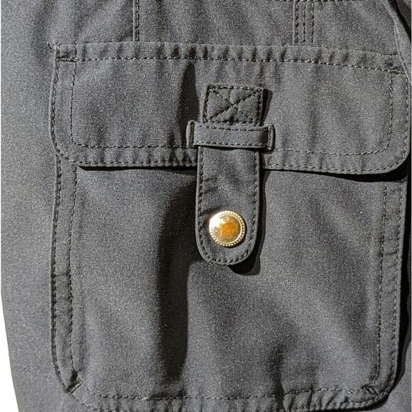 Zenergy by Chico's Navy Snap Front Active Drawstring Vest Womens Sz 2 (M 12-14) - Picture 8 of 12